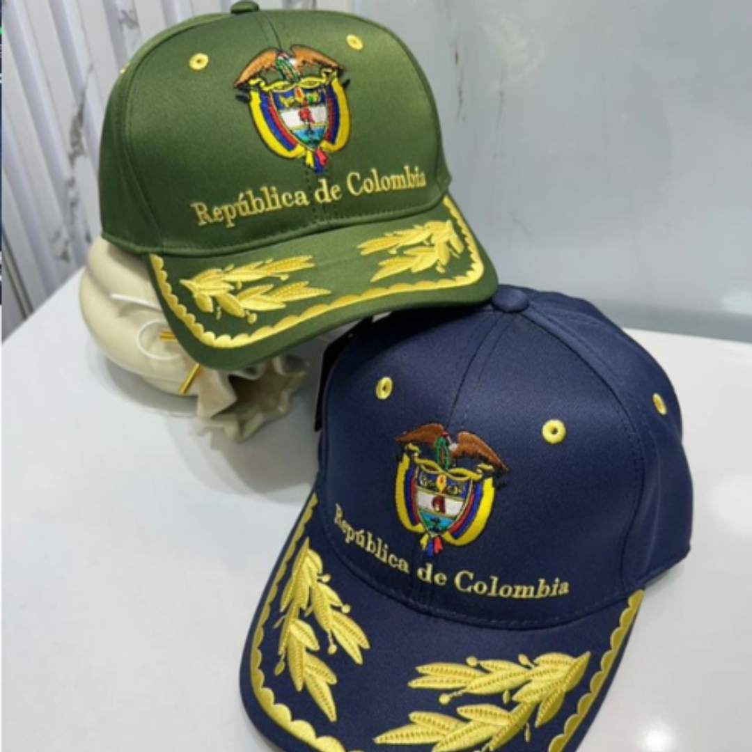 💛💙❤️ Gorra República de Colombia™ – Bordado Premium en Drill Nacional