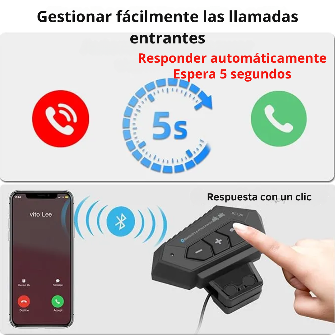 Intercomunicador Para Casco de Moto BT12 – conexión sin interrupciones 🎧🏍️