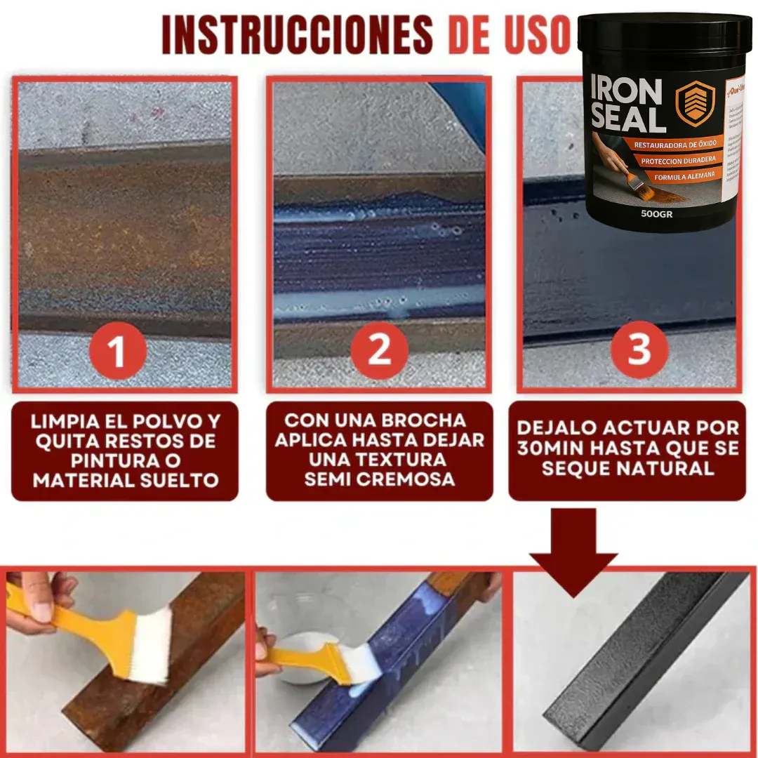 🛡️ Iron Seal™ – Elimina y protege contra el óxido fácil y rápido 🔥