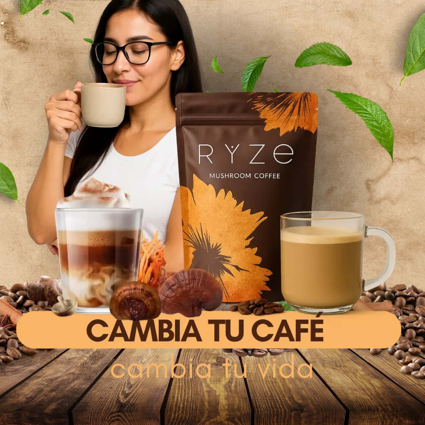 Ryze Mushroom Coffee Kit 🍄 – Energía natural y bienestar diario ☕