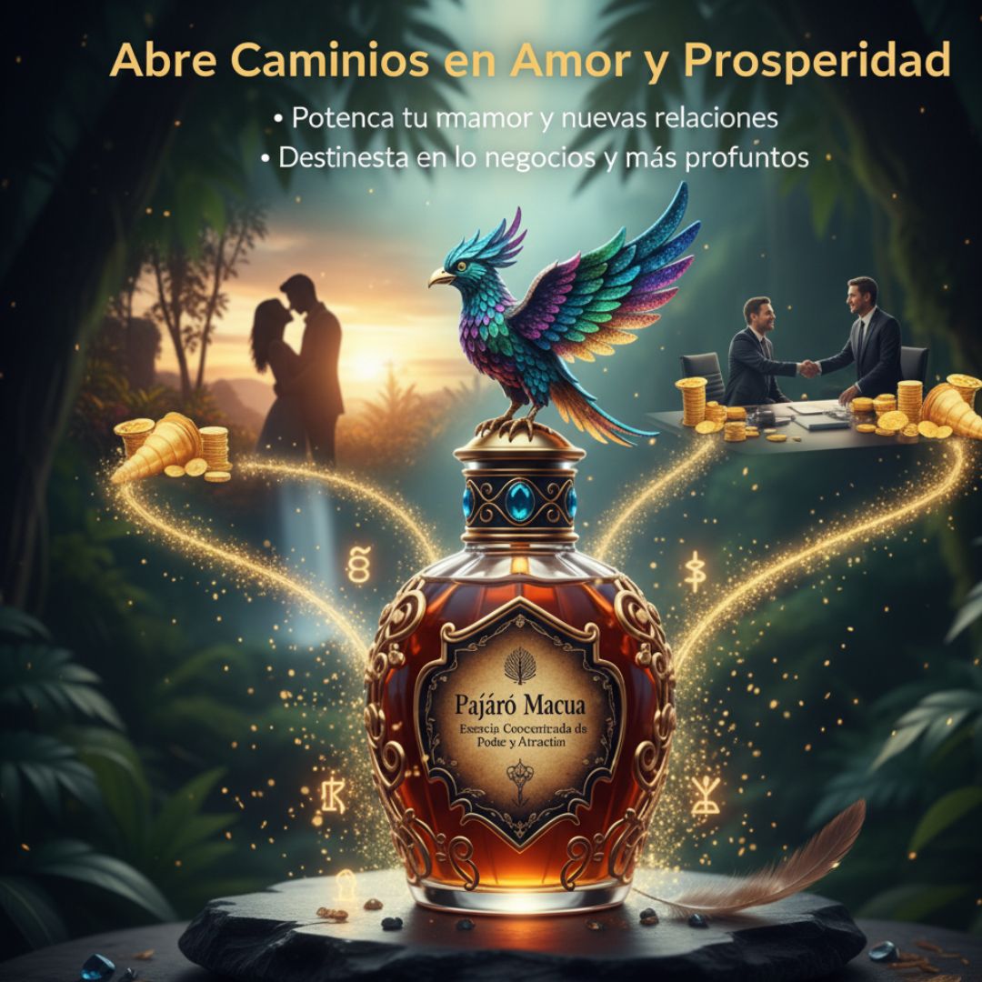 Perfume Pájaro Macua™ – Esencia Mística de Atracción y Energía 🔮