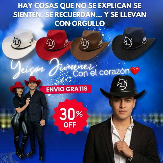♥️🐴Sombrero Yeison Jiménez™ Ajustable Legado de Corazón