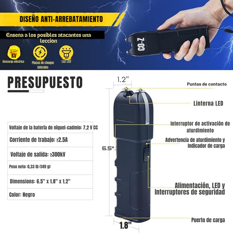 💥 Linterna Táctica 928™ – Ilumina, Protege y Sorprende 🔦