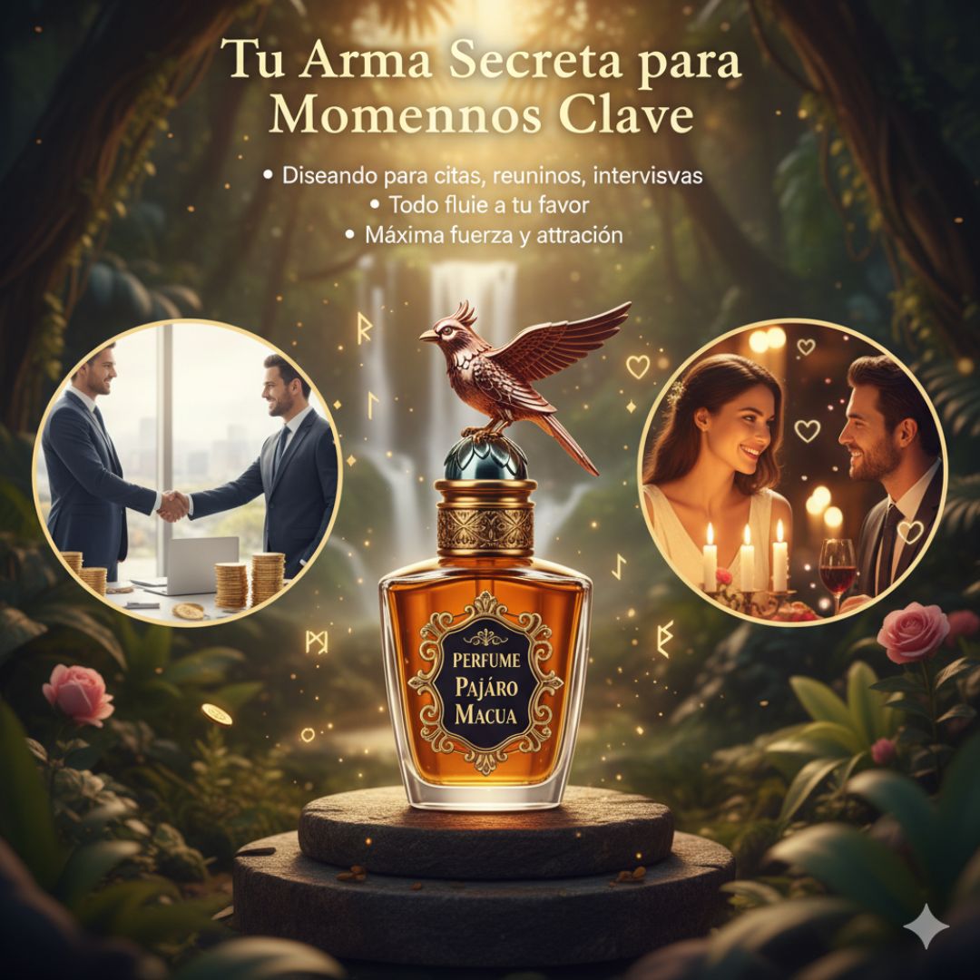 Perfume Pájaro Macua™ – Esencia Mística de Atracción y Energía 🔮
