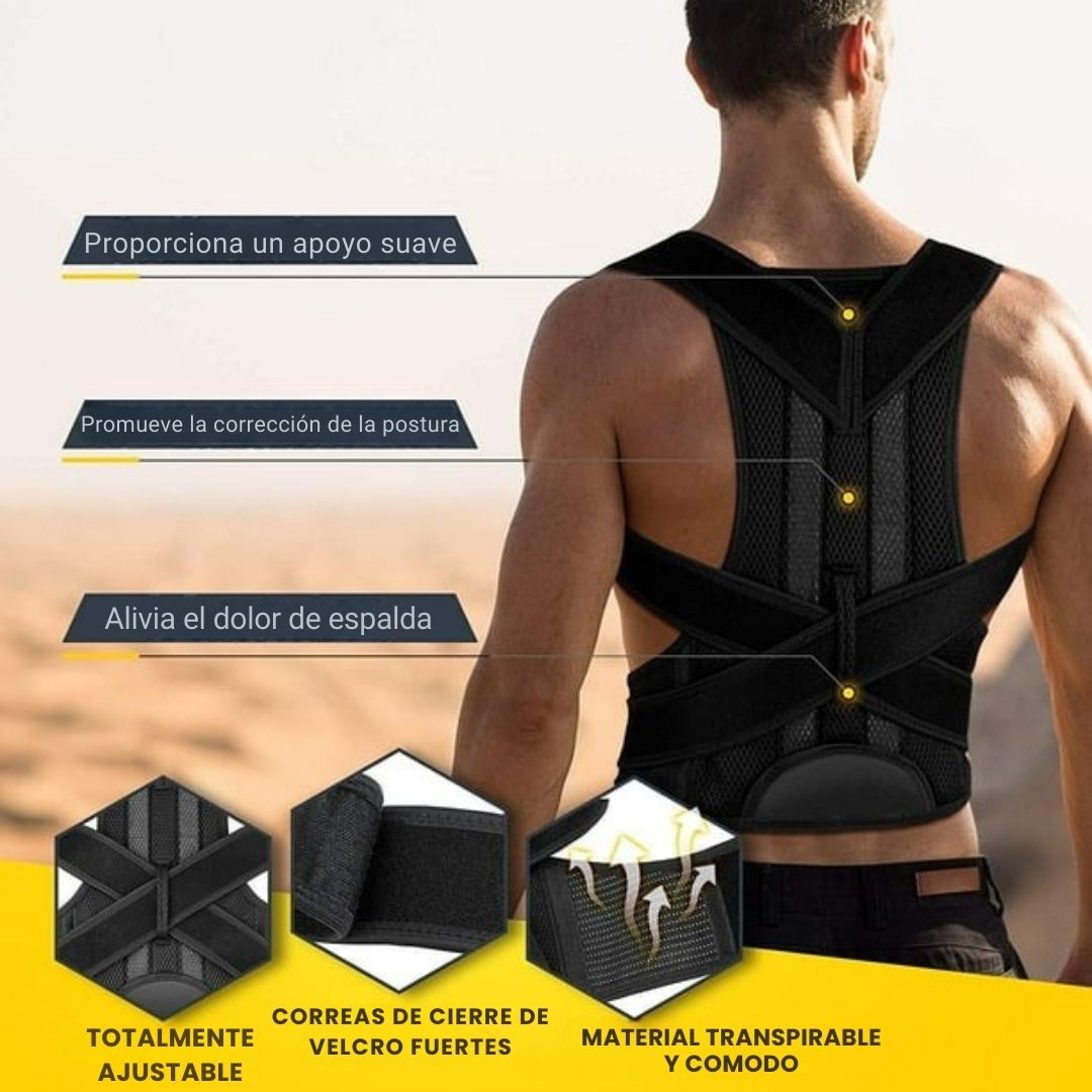 Corrector de Postura Ergonómico™ – Soporte para Espalda, Hombros y Cuello 💪