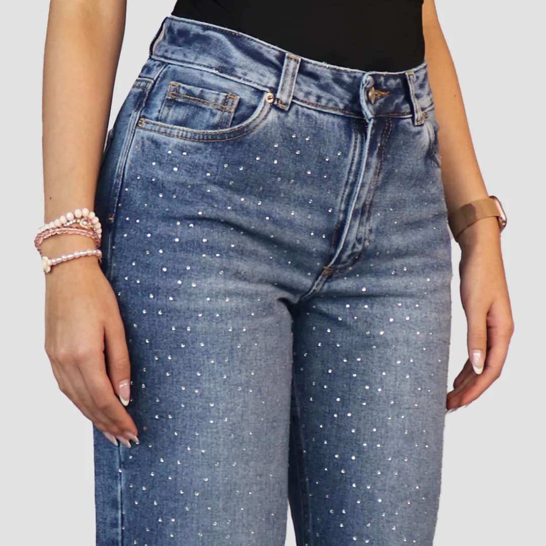 Jeans Palazo con Brillos Premium™ – Versátil, elegante  ✨