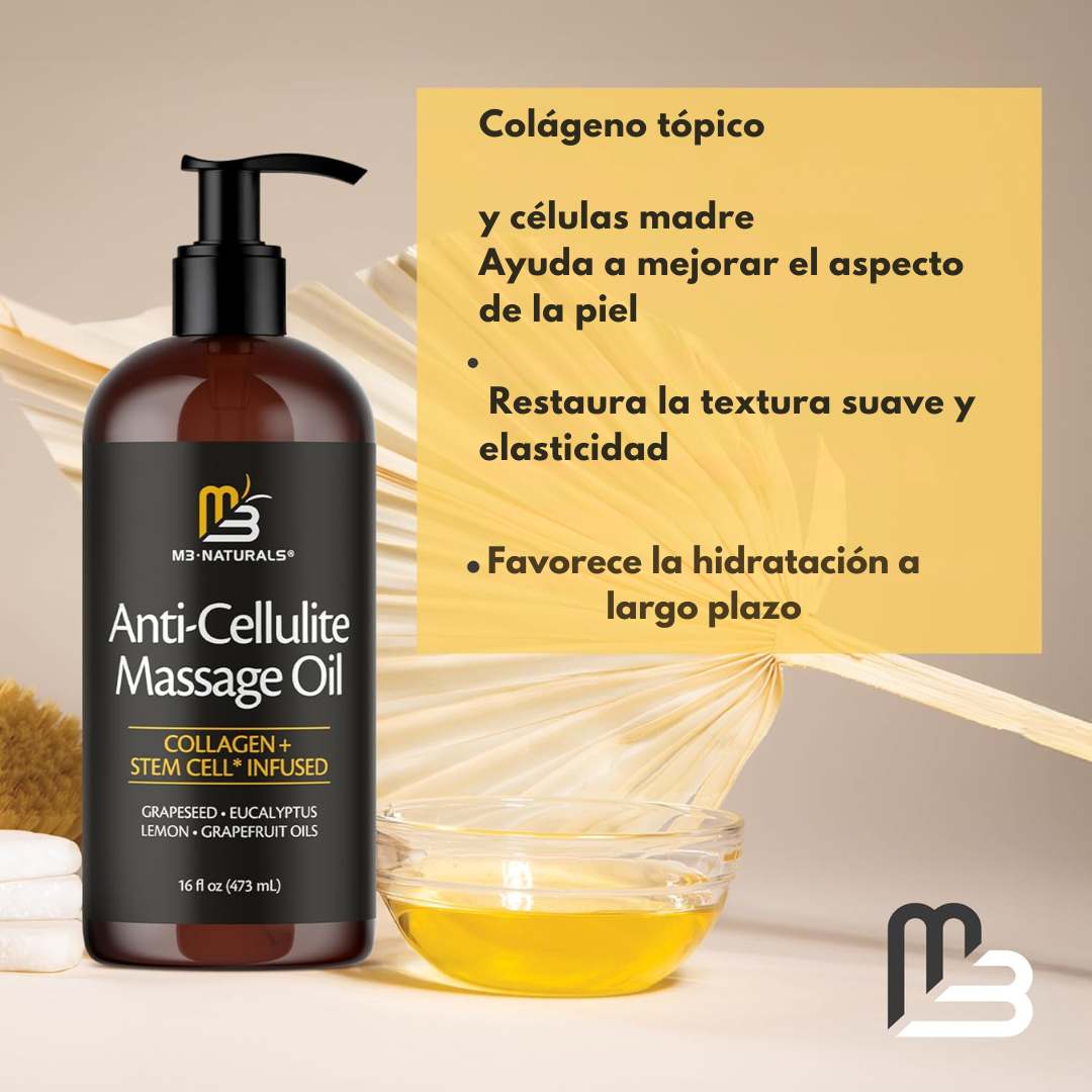 M3 Naturals™ Aceite Anticelulítico y Reafirmante para el Cuerpo 🌿