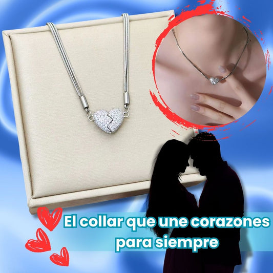 Collar Sofisticado™ de Corazón de Cristal – Dije Magnético para Parejas 💖