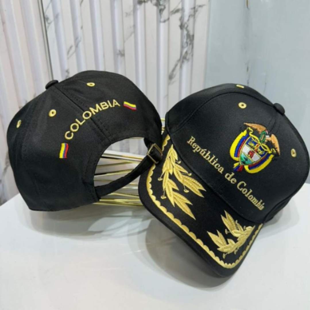💛💙❤️ Gorra República de Colombia™ – Bordado Premium en Drill Nacional