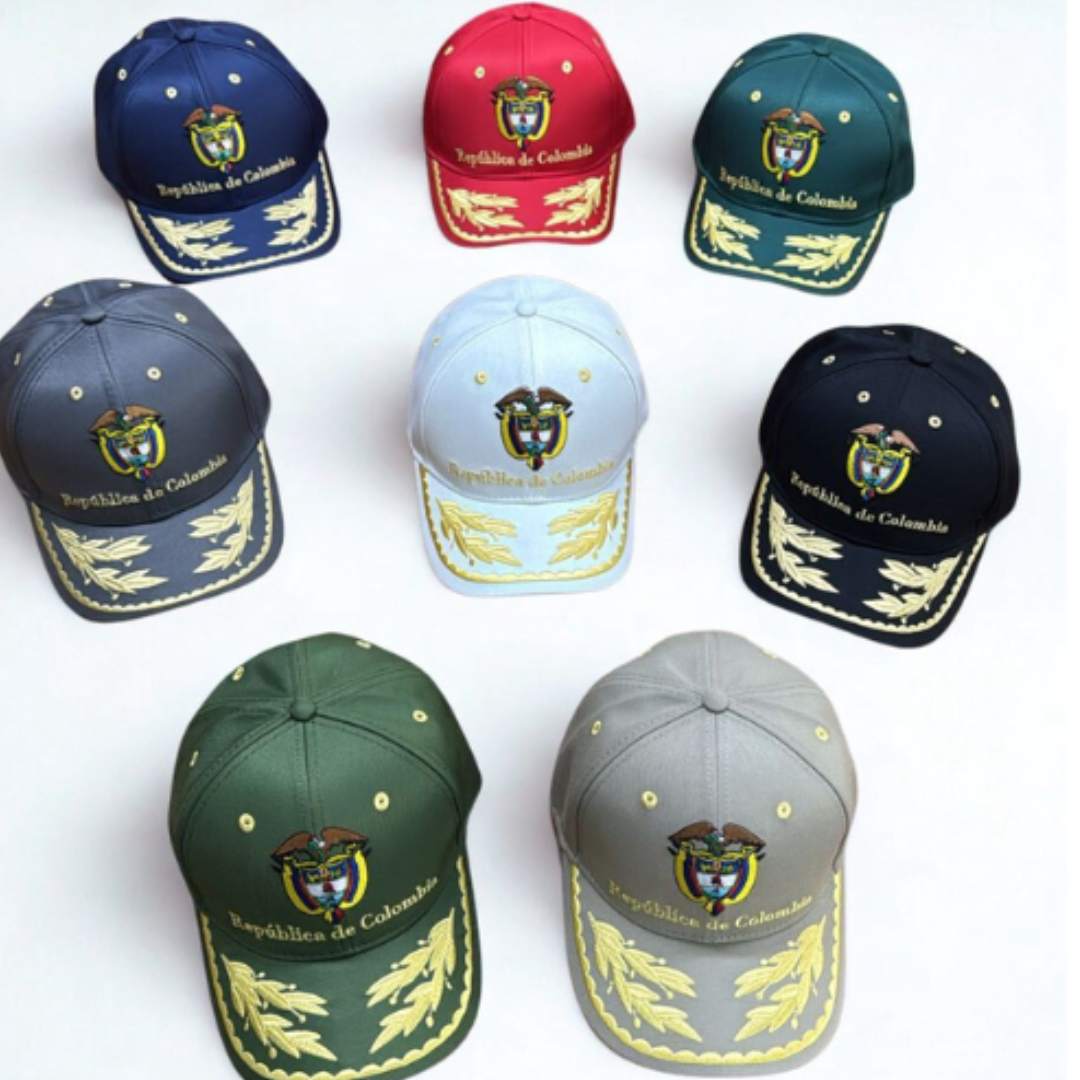 💛💙❤️ Gorra República de Colombia™ – Bordado Premium en Drill Nacional