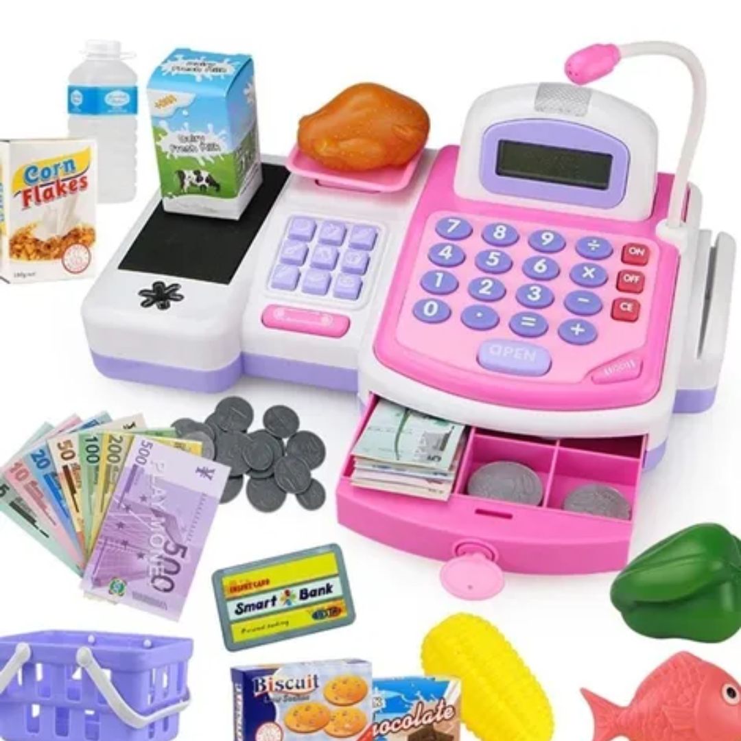 Caja Registradora Electrónica Infantil™ – ¡Aprende jugando como un cajero profesional! 🧮