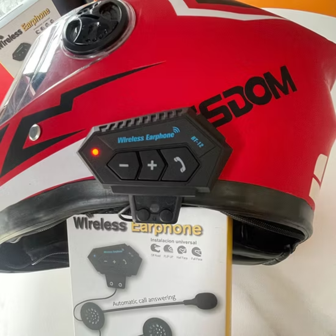 Intercomunicador Para Casco de Moto BT12 – conexión sin interrupciones 🎧🏍️