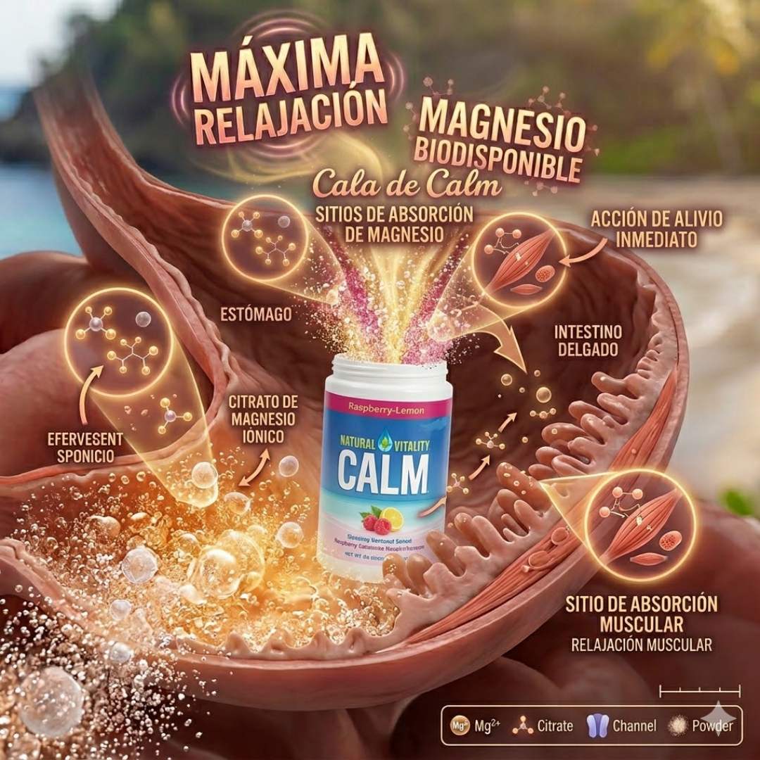 🍓🍋‍🟩Natural Calm Magnesio™  – Relájate y Equilibra tu Día en un sorbo