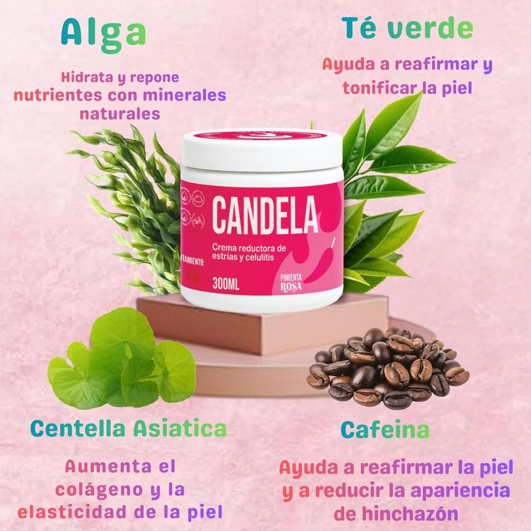 CANDELA™ Crema – Piel firme, Sin estrías y celulitis 🔥