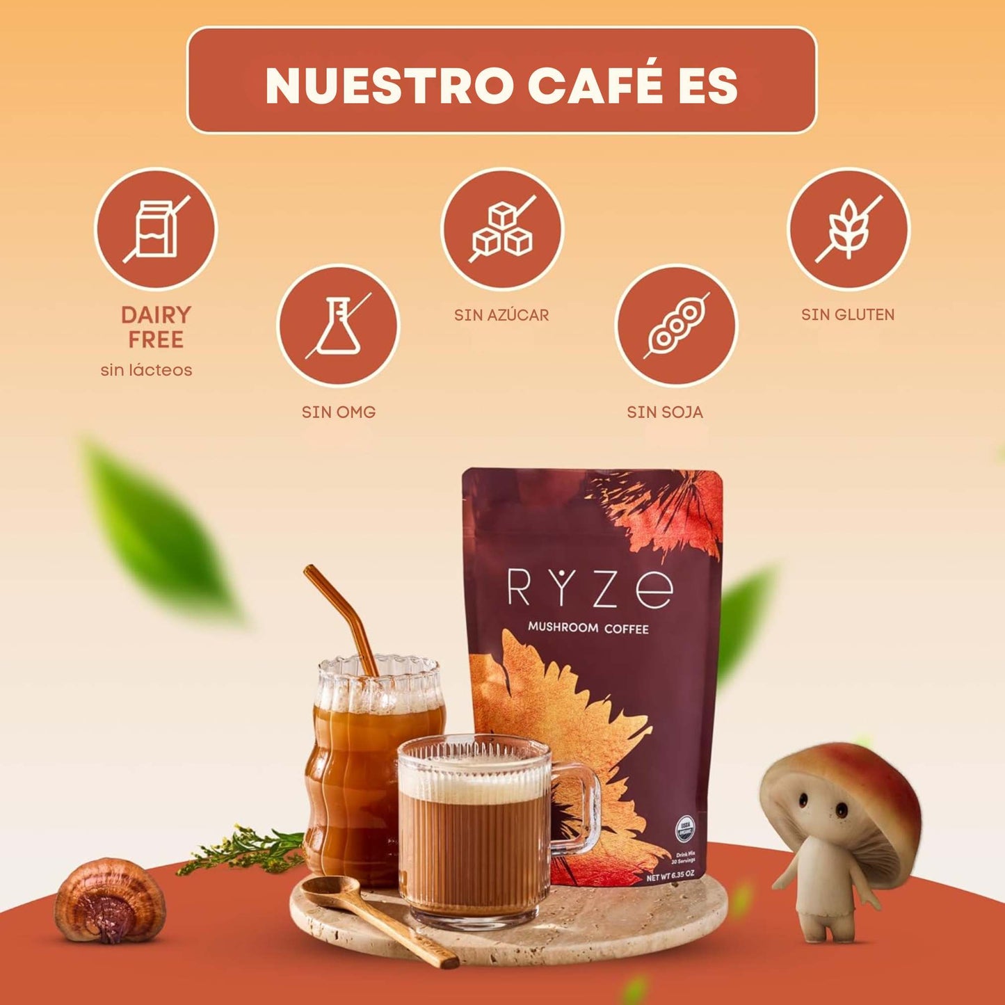 Ryze Mushroom Coffee Kit 🍄 – Energía natural y bienestar diario ☕