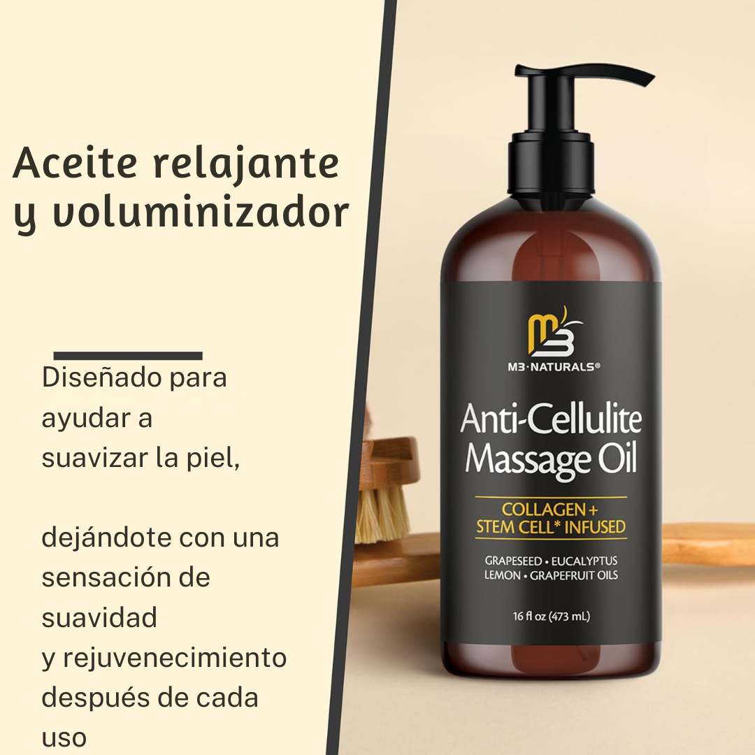 M3 Naturals™ Aceite Anticelulítico y Reafirmante para el Cuerpo 🌿
