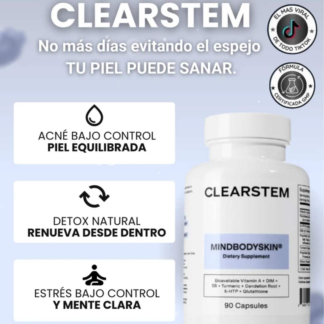 💧CLEARSTEM x 90 – Fórmula Avanzada para Piel Limpia desde el Interior