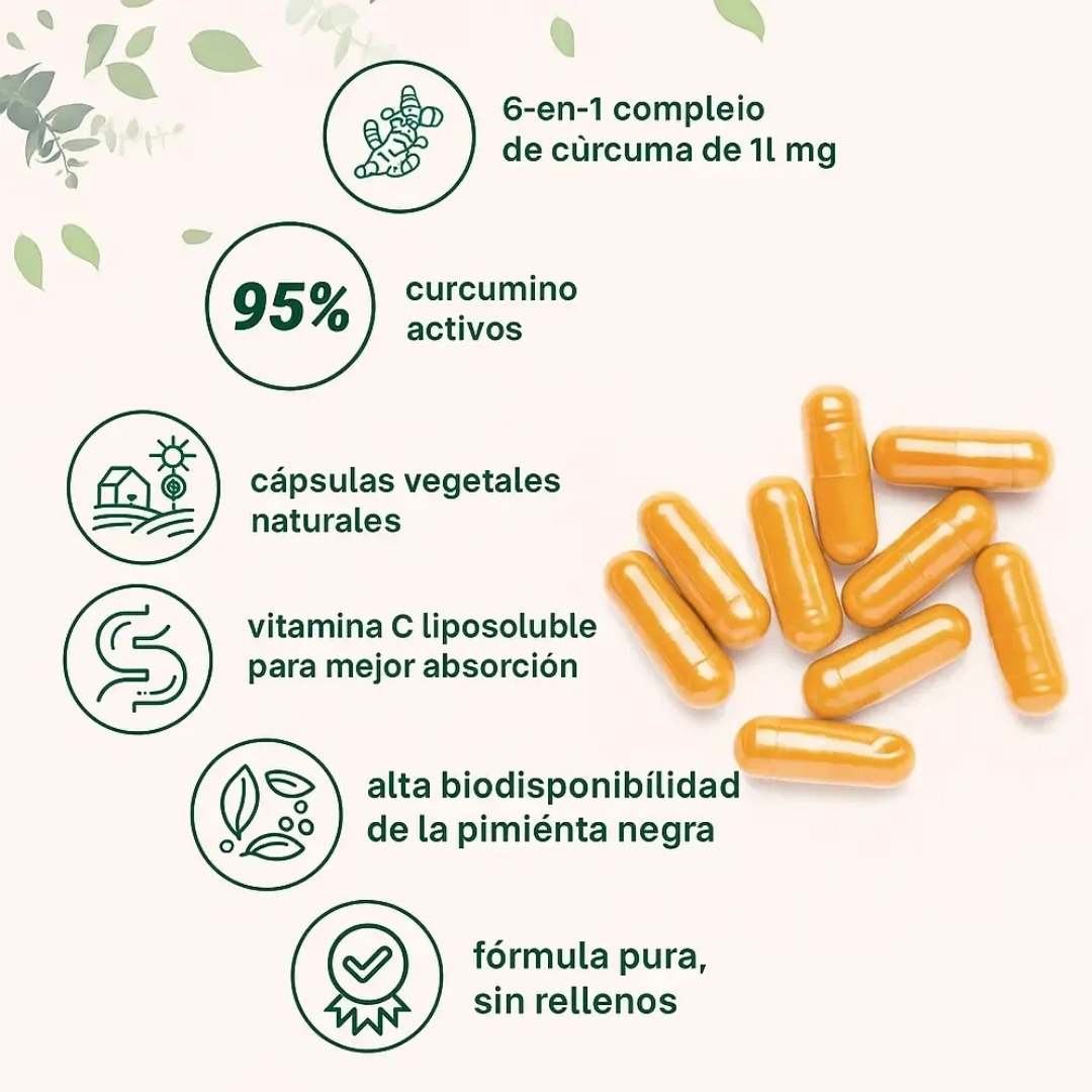 Toplux Turmeric Complex™  –  cápsulas antioxidantes y antiinflamatorias 🌿