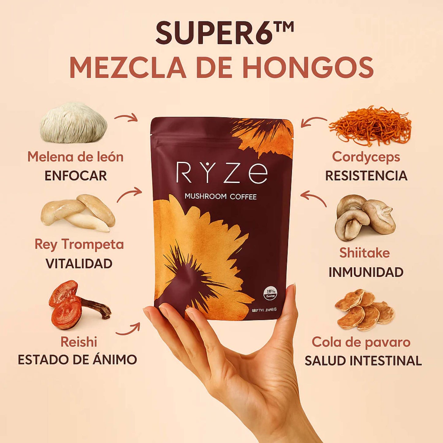 Ryze Mushroom Coffee Kit 🍄 – Energía natural y bienestar diario ☕