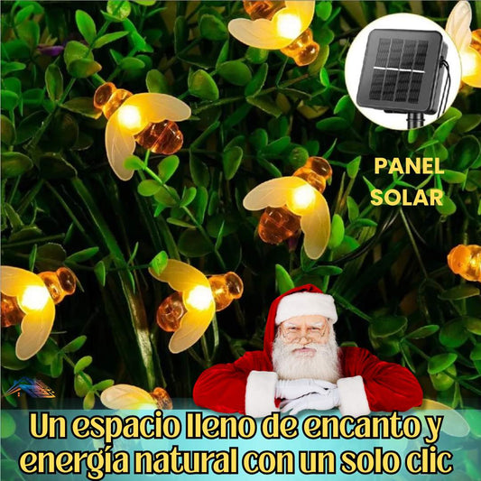🌞 Luces Solares Abejitas™ Panel solar – Magia para tu jardín 🐝