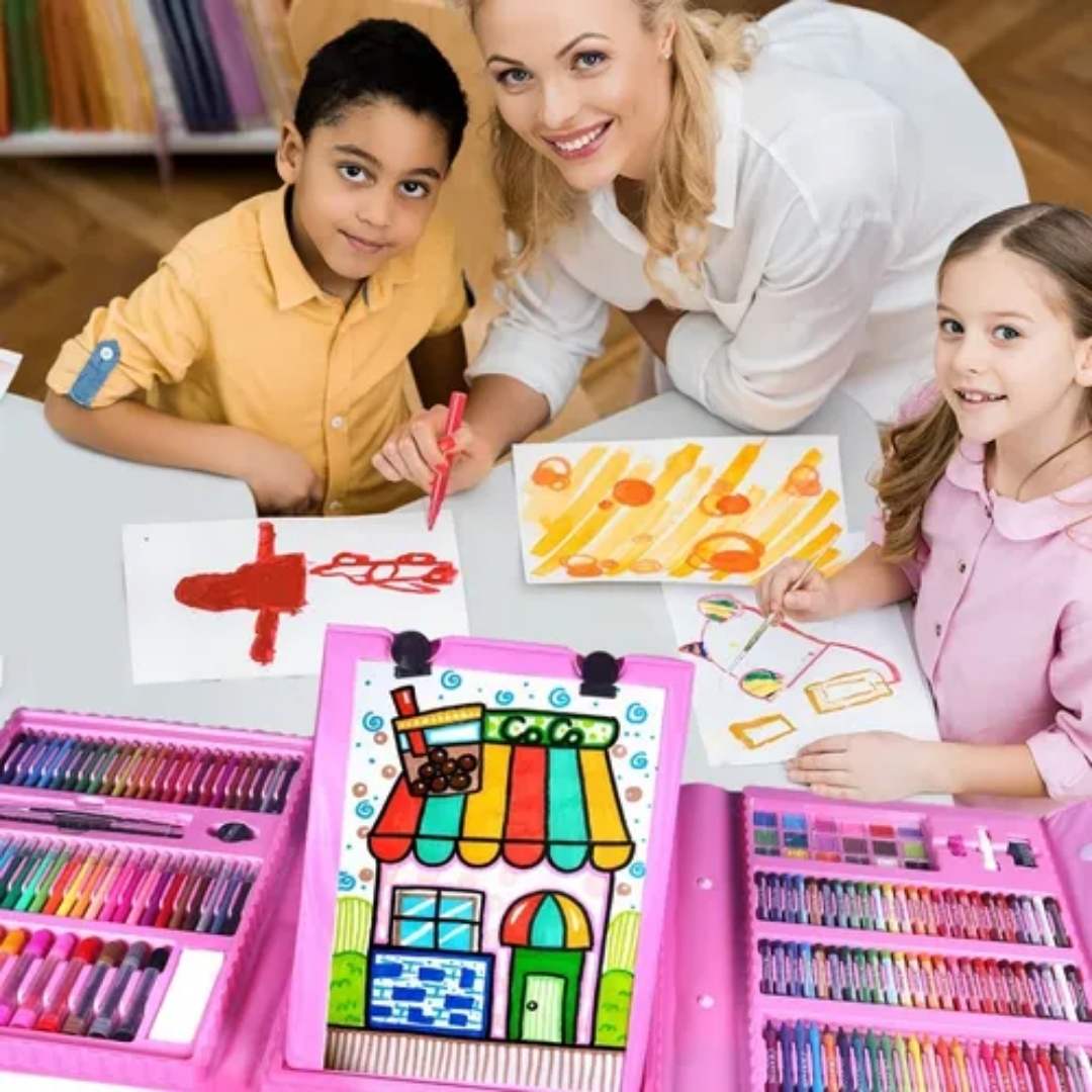 🎨 Set Maletín de Arte 208 Piezas – Creatividad en tus manos ✏️