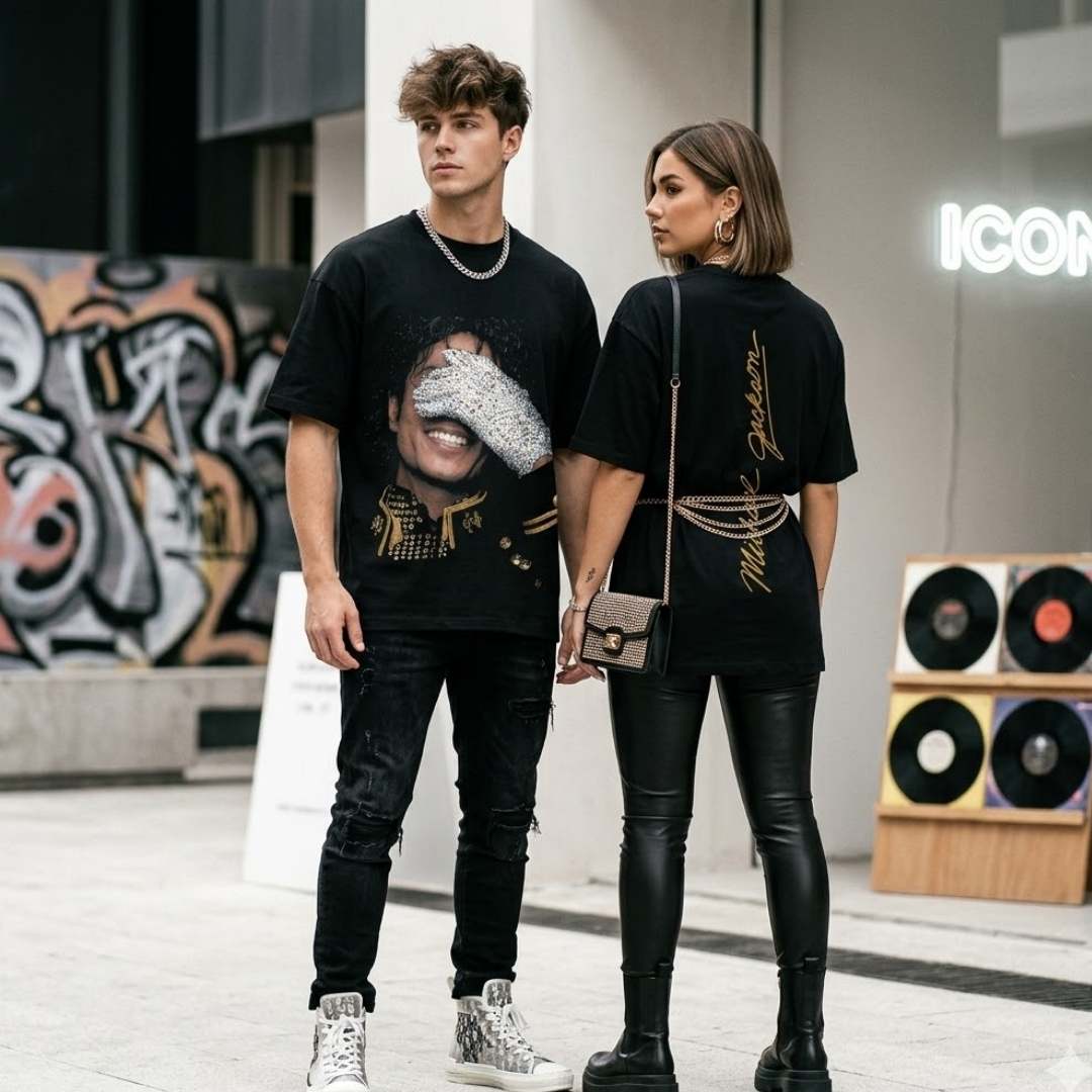 🎤🔥 Camiseta Oversize Michael Jackson™ –  Rey del Pop
