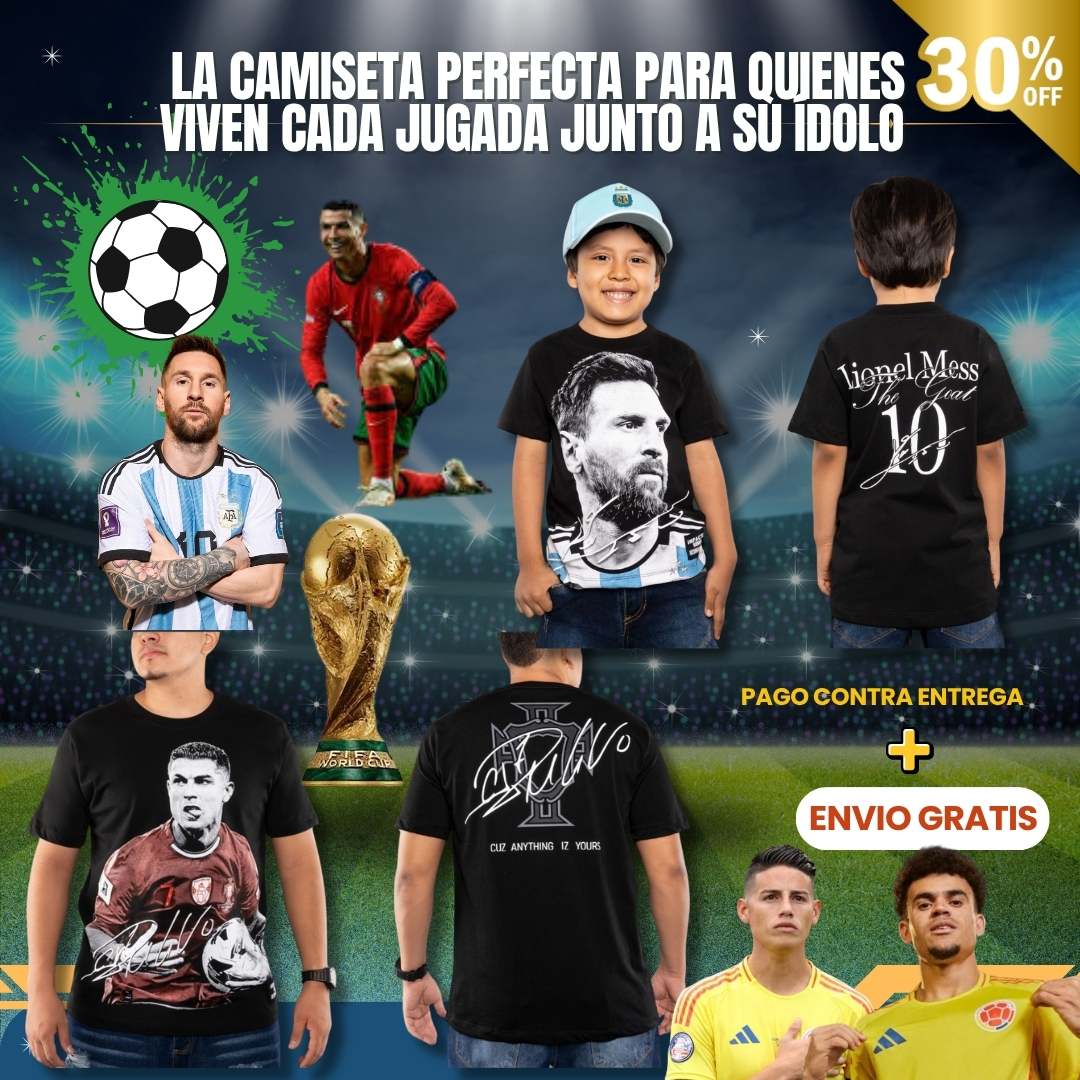 ⚽🔥Camiseta Mundialista Premium™ – Vive Tu Pasión Futbolera Dentro y Fuera de la Cancha